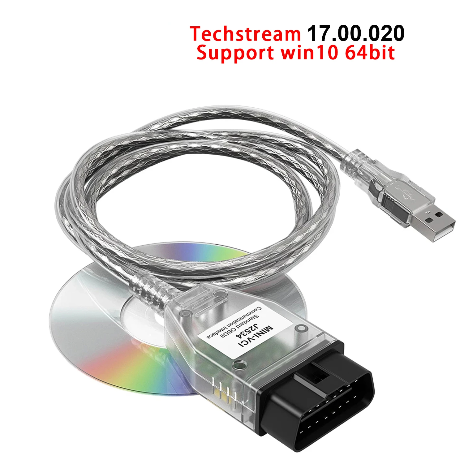 V17.00.020 MINI VCI For TIS Techstream Mini vci FTDI FT232RL Chip J2534 OBD2 Car Diagnostic Cable Until 2022 Years