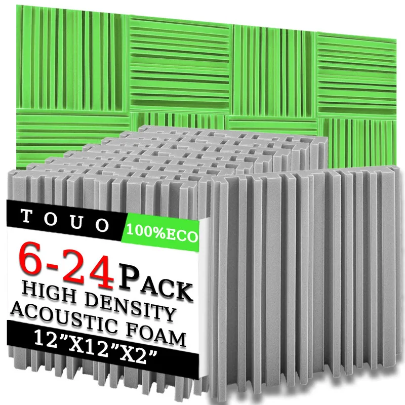 Акустическая пена TOUO 6/12/24 шт. огнестойкая и Звукоизоляционная для музыкальной