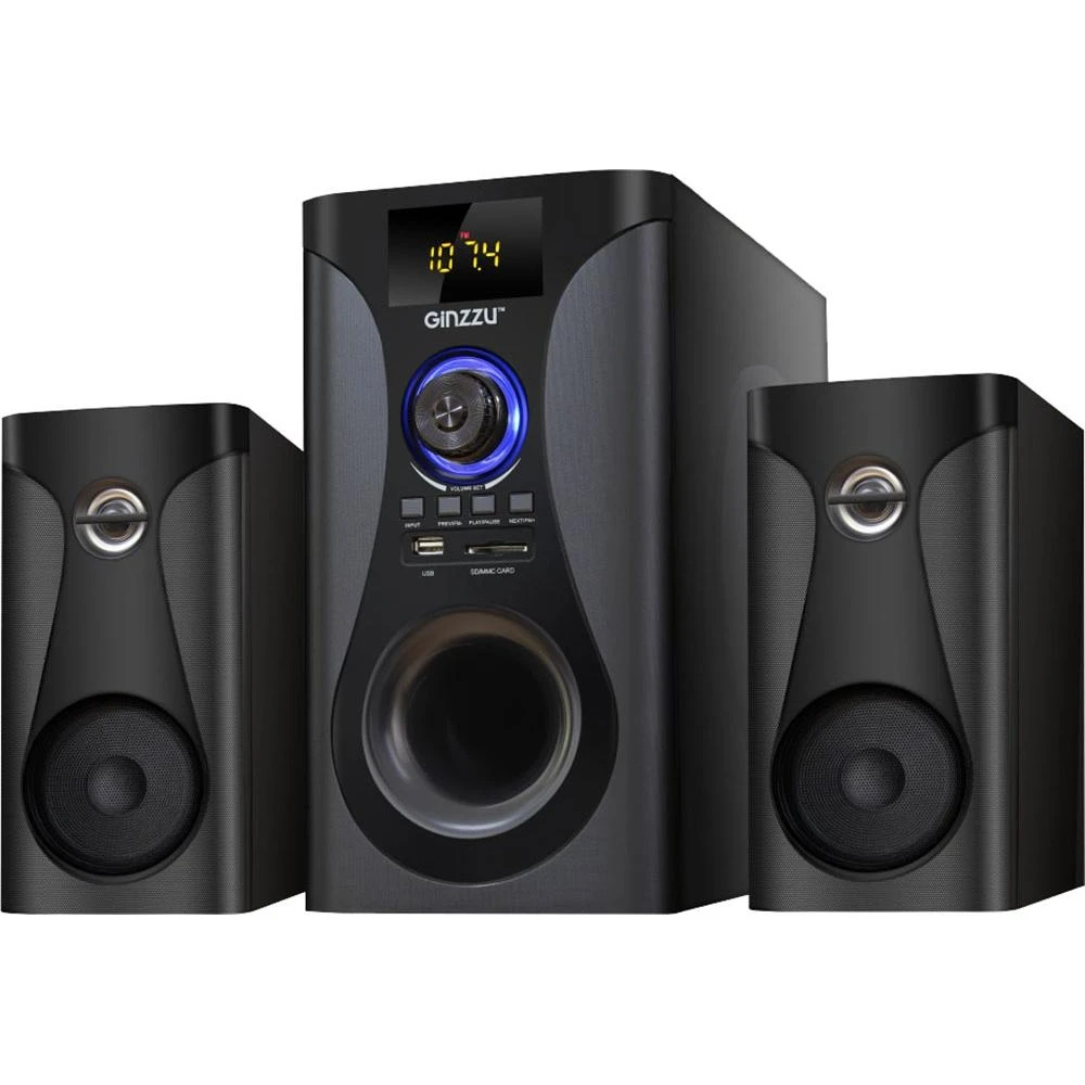 Колонки для компьютера GINZZU GM 425 (мощность 60 Вт Bluetooth 4.0 фазоинвертор магнитное