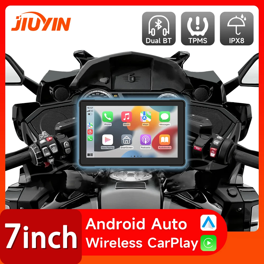 JIUYIN IPX7 Водонепроницаемый 7-дюймовый мотоциклетный портативный навигационный