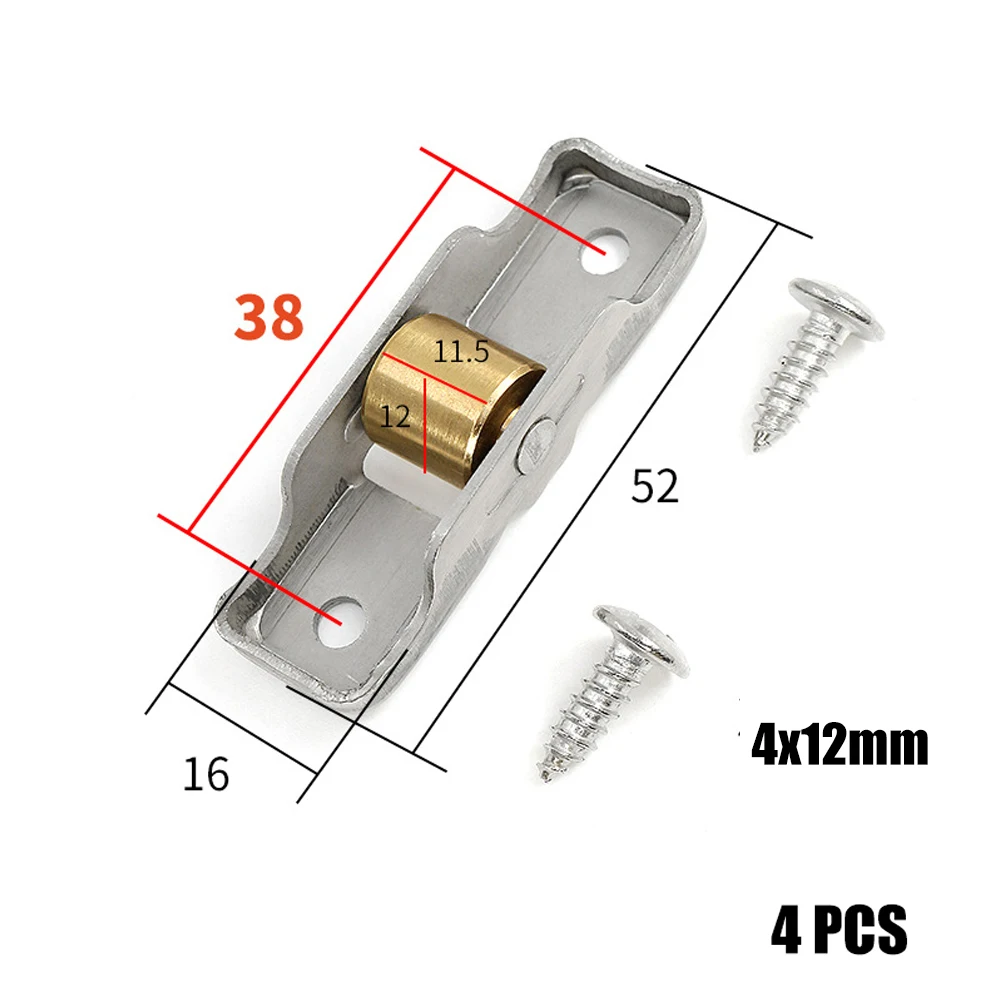

10pcs Sliding Door Caster Wheels Window Bearing Conveyor Roller Trolley Heavy Mute Pulley Stainless Steel Furniture Hardware