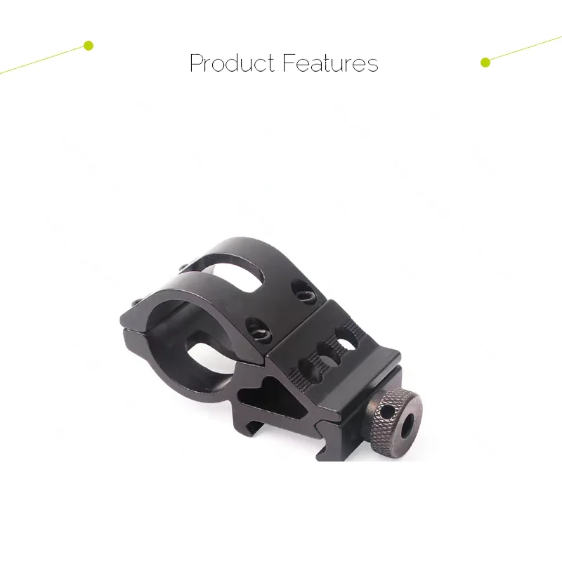 

Tactical Ring Flashlight Bracket, 25.4mm, 45-Degree bias Rail, Suitable for 20mm Picatiniver Rail, Quick Release