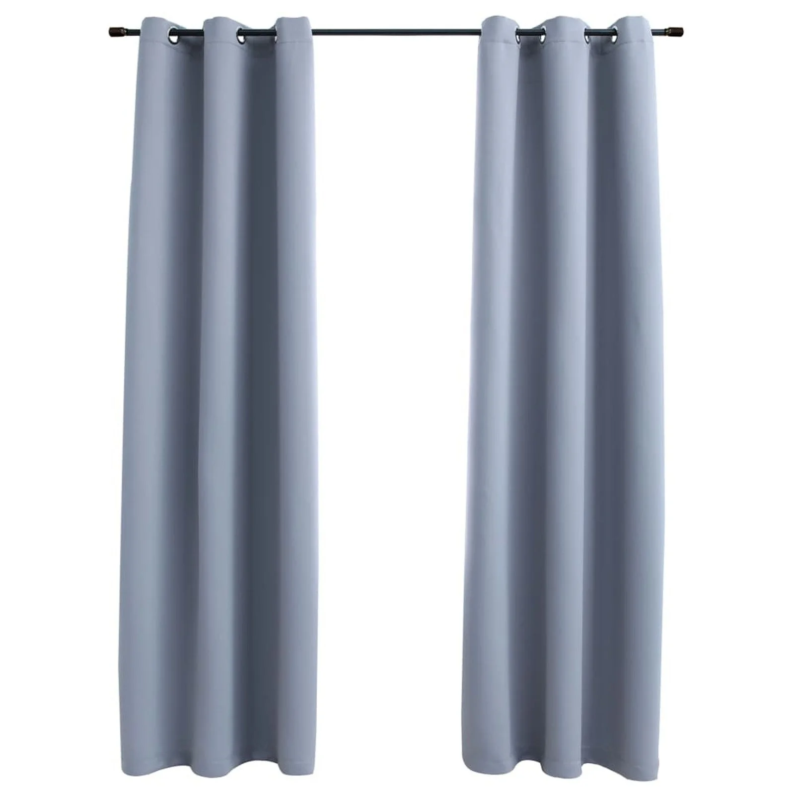 

Затемненные шторы с кольцами 2 шт. серая ткань 37 "x 63"
