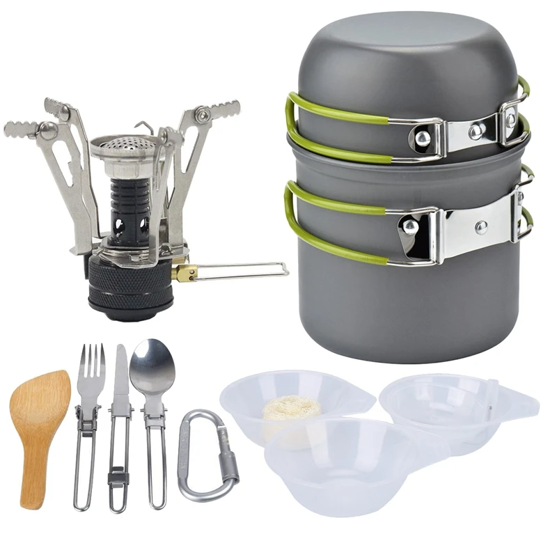 

Camping Cookware Set Camping Cookware Mess Kit For Backpacking Outdoor Camping Hiking And Picnic Outdoor Cooking