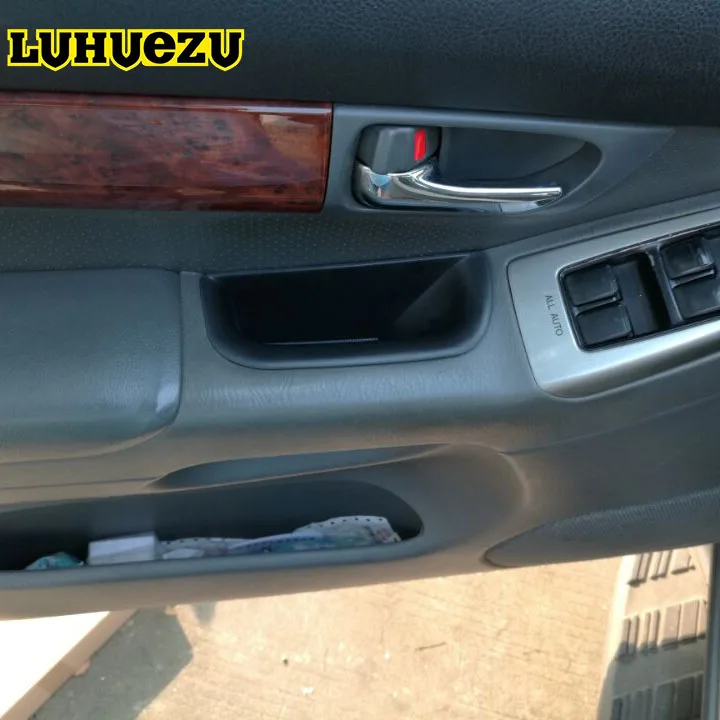 

Luhuezu 4PCS ABS Car Interior Door Stowing Holder Storage Box For Toyota Land Cruiser Prado FJ120 Accessories 2003-2009