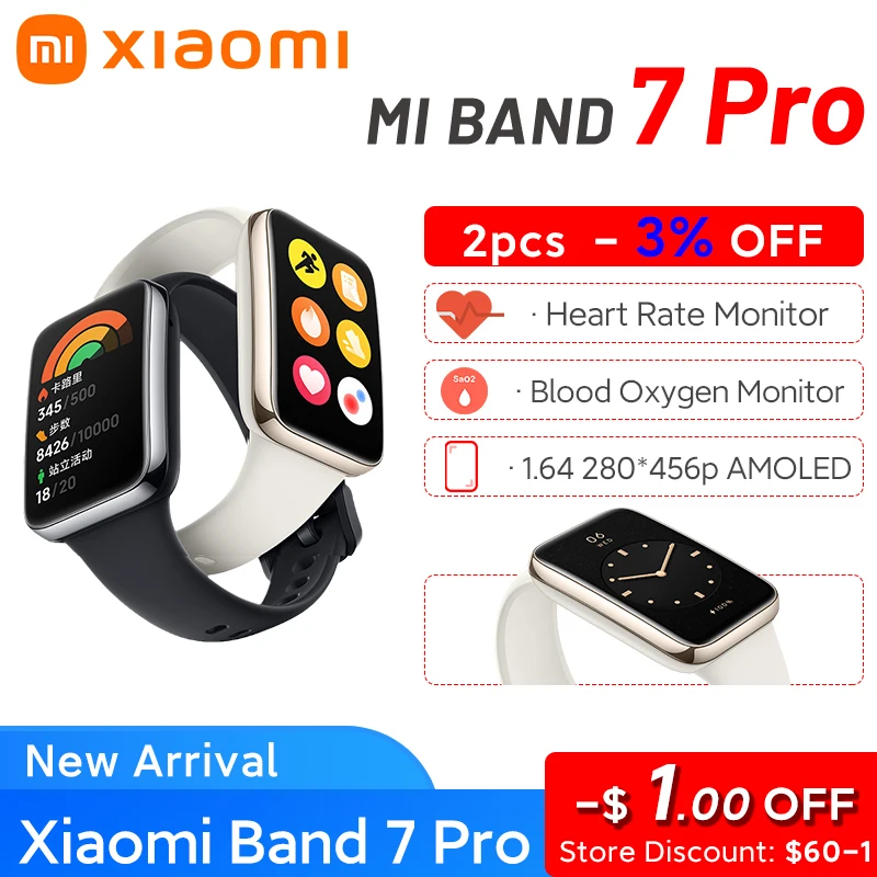 Xiaomi Mi Band 7 Pro Смарт-браслет 1 64 AMOLED-экран GPS Кислород в крови Фитнес-трекер