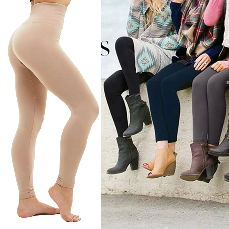 

Winter Fleece Pantyhose High Waist Elastic Leggings Women Warm Tights Pants Sexy Girl Velvet Thick Thermal Yoga Fitness Socking