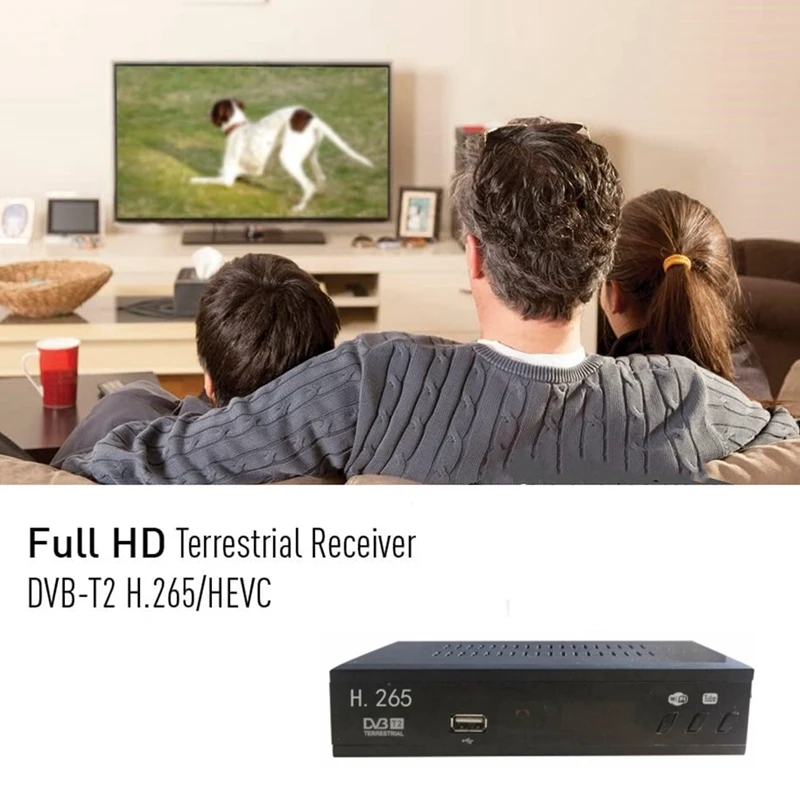Фото Цифровой ТВ-тюнер DVB-T2 HEVC 265, HD-декодер 1080P, USB-приемник для эфирного ТВ, приставка, вилка EU-ELEC №4