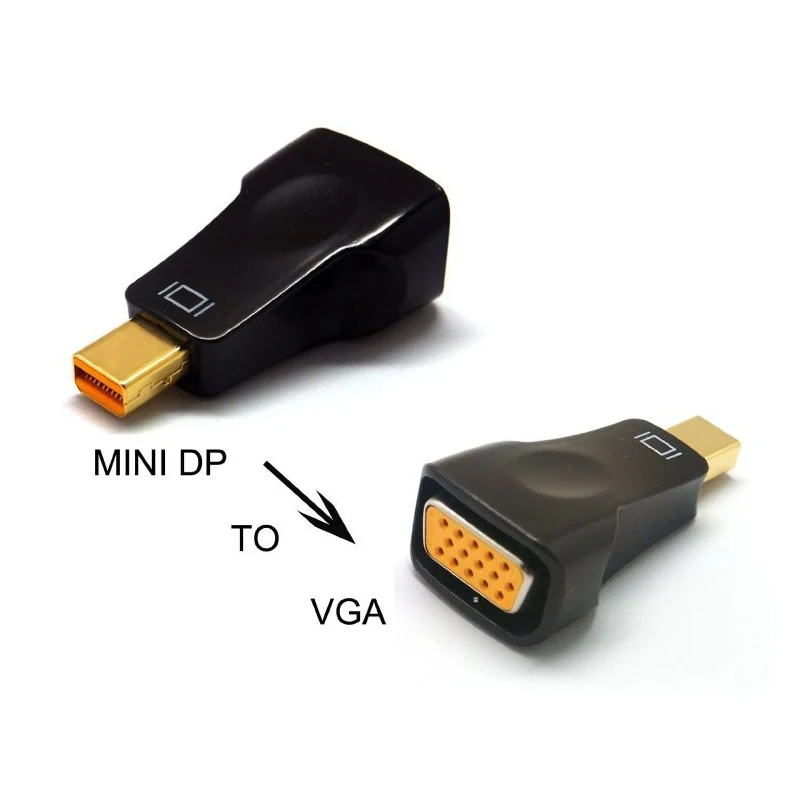 Мини-адаптер DisplayPort DP-VGA 1080P Thunderbolt папа на VGA мама преобразователь разъем