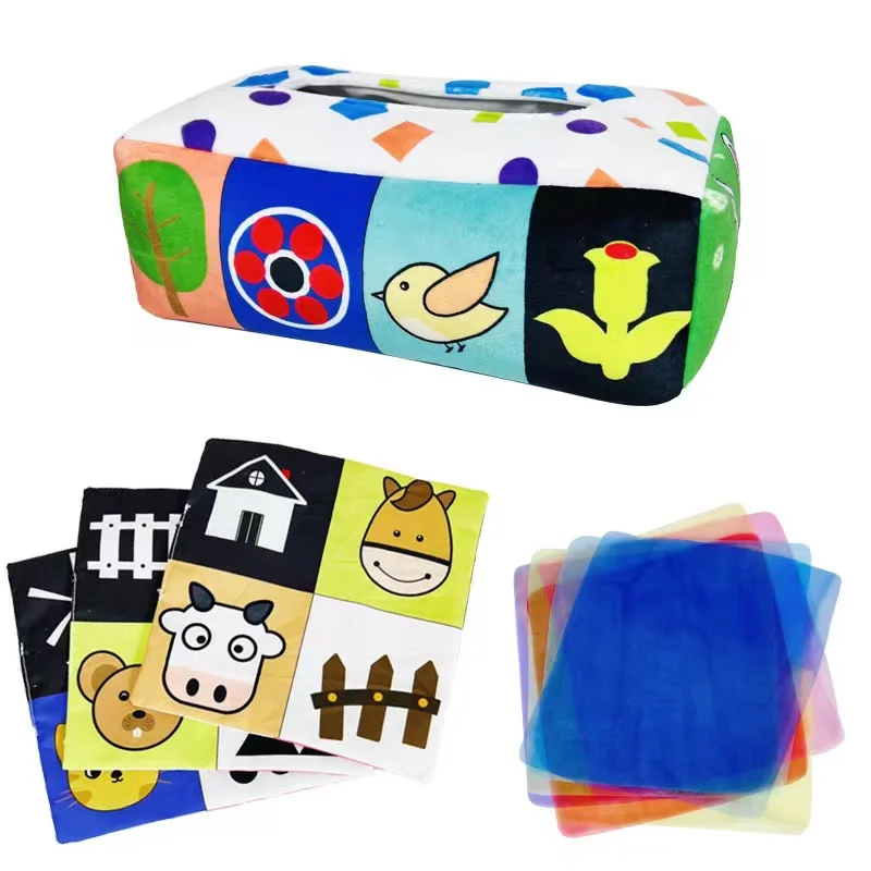 

New Baby Finger Training Paper Box Toys Baby Paper Making Simulation Paper Box Toys for 0-1 Year Old Newborn Educational toys