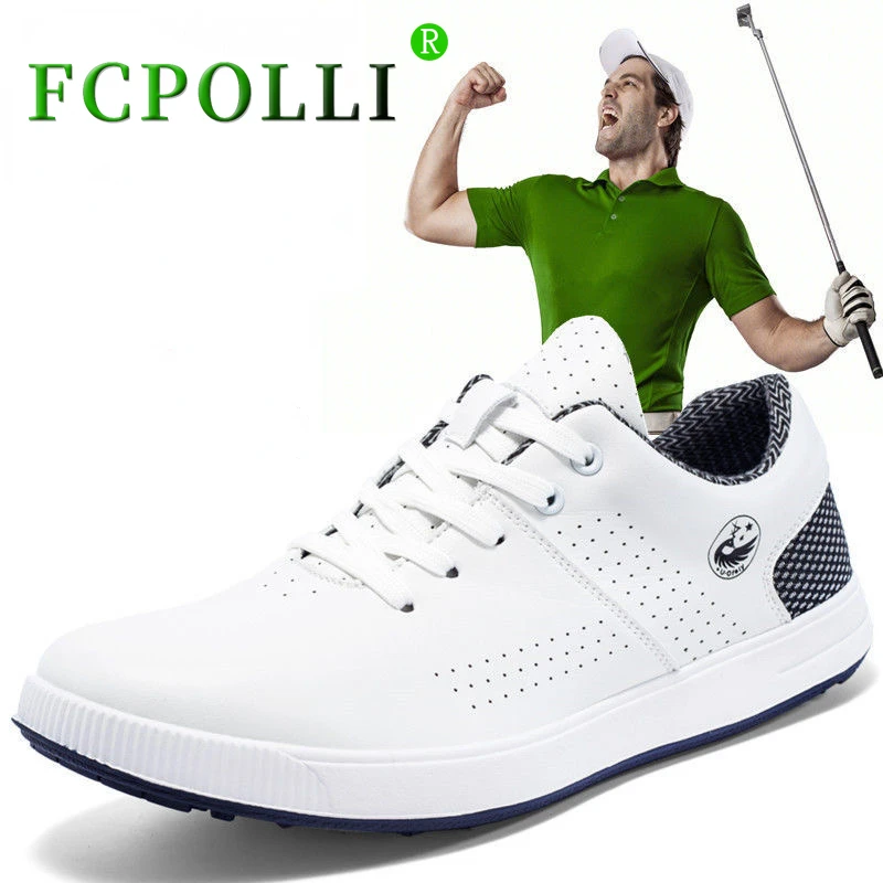 

2022 New Golf Training Man Leather Athletic Shoes For Men Good Quality Brand Golf Shoes Mens Anti-Slippery Golf Sneakers Man