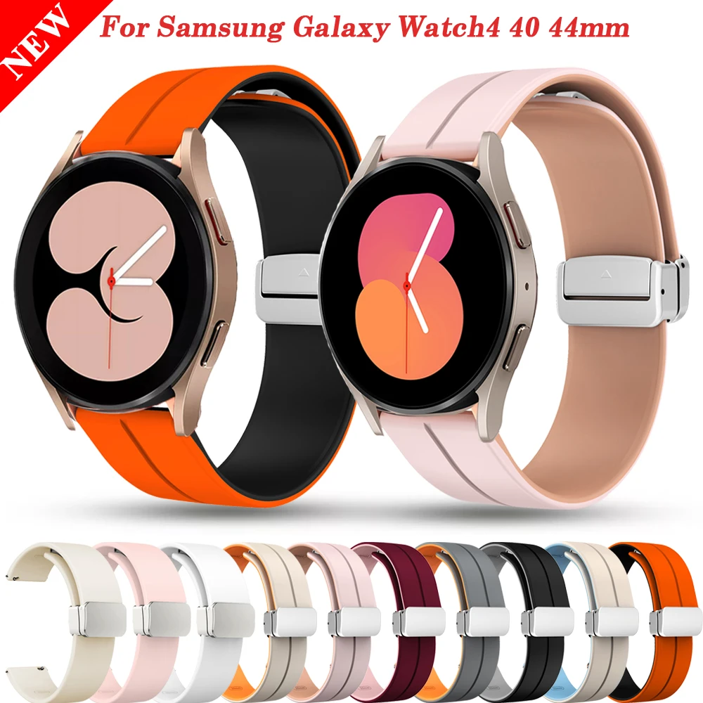 

20mm Soft Silicone Strap For Samsung Galaxy Watch 5/4 44mm 40mm 4/Classic 46mm 42mm Watchband Bracelet Watch5 pro 45mm Wristband