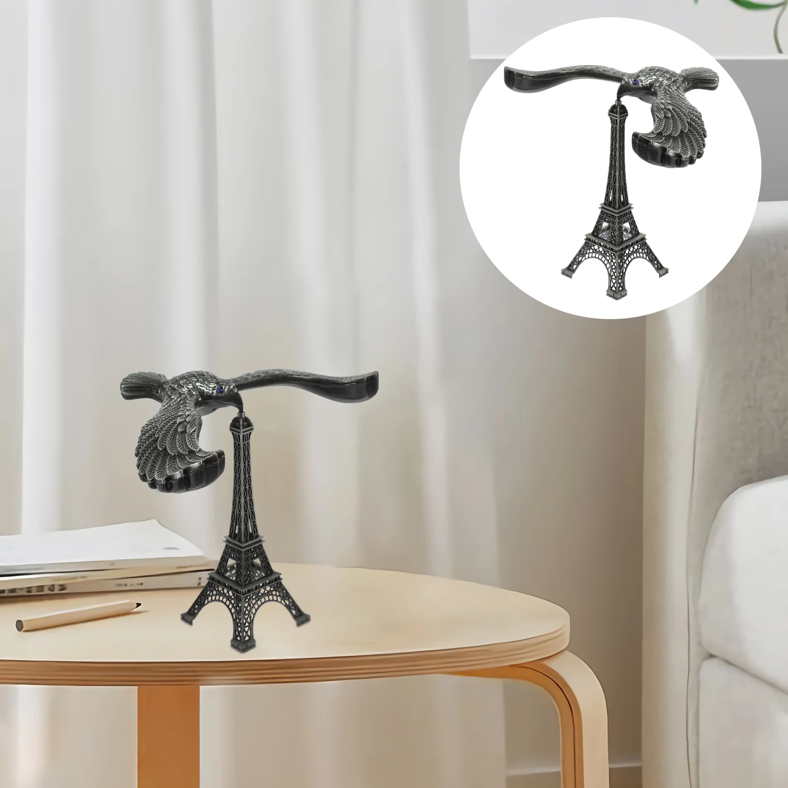 

Balancing Eagle Tower Bird Statue Alloy Eiffel Office Decoration Gravity Adornment Balance Model