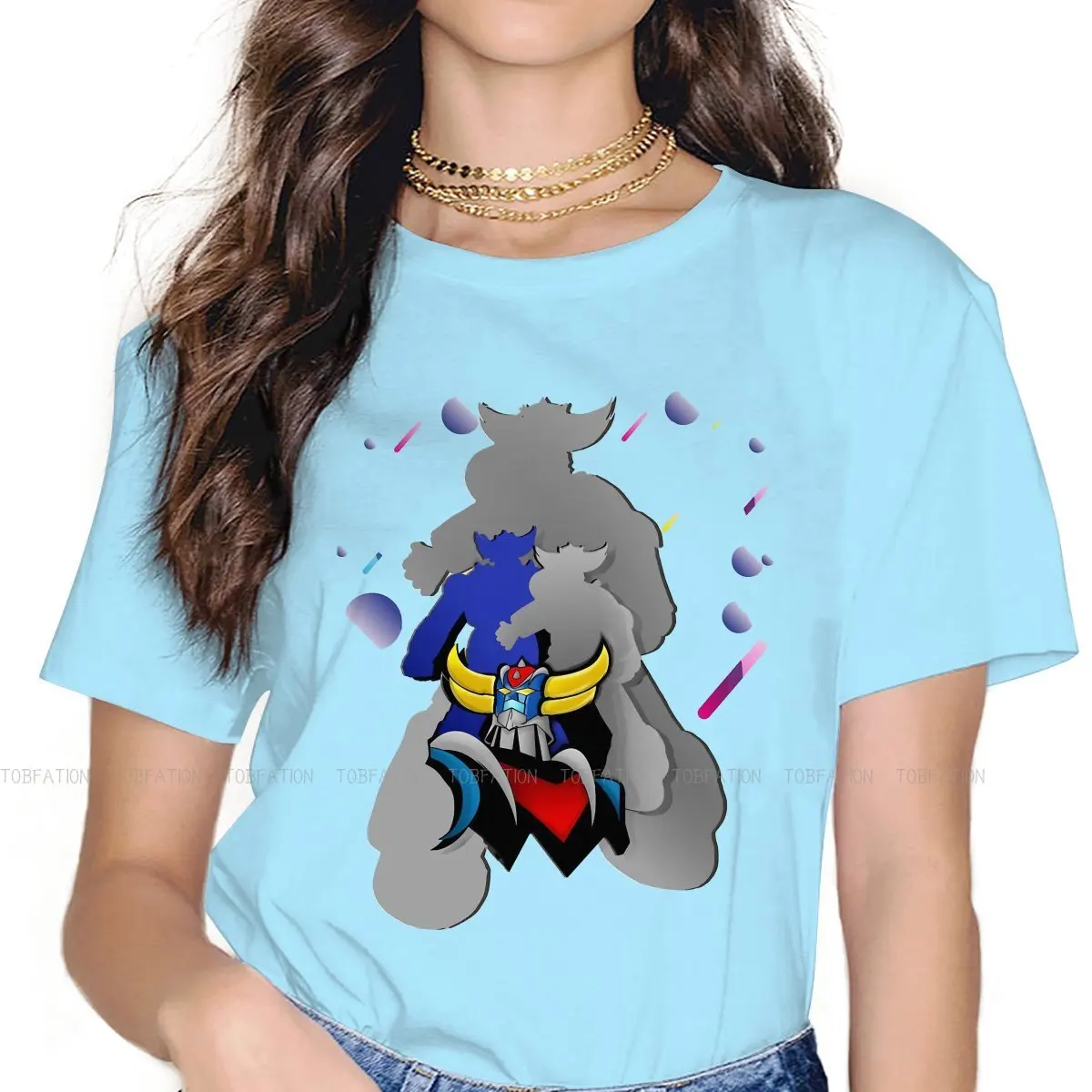 

Grendizer Goldorak UFO Robot Grendizer Sweet Girls Women T-Shirt 5XL Blusas Harajuku Casual Short Sleeve Vintage Oversized Tops