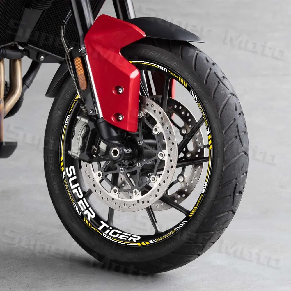 Для Tiger Explorer XR 800 Xc 900 GT Pro 850 XR XCX 1200, светоотражающая наклейка на колесо мотоцикла, полосатая наклейка на ступицу, водонепроницаемая лента (art.: 3920d0d30f42e) - 3920d0d30f42e
