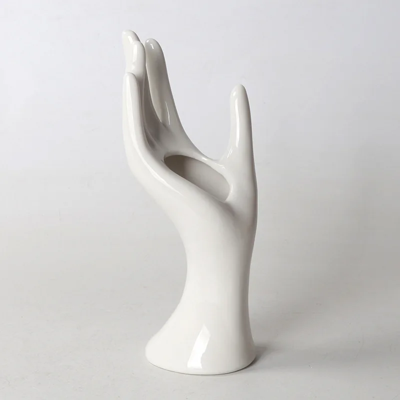 

Nordic Body Art Ceramic Vase Ornaments Living Room Dining Table Hand-shaped Vase Flower Arrangement Home Decoration Accessories