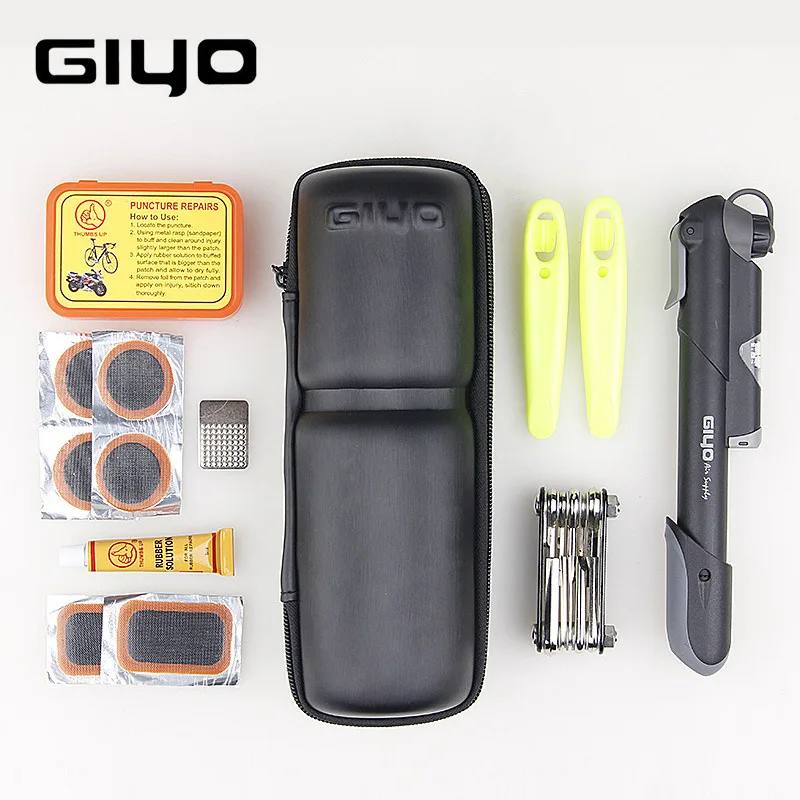 

Комплект инструментов GIYO для велоспорта, Портативная сумка для обслуживания, спортивное оборудование, для верховой езды, набор инструментов для ремонта велосипеда, Ремонтный бокс, запчасти для велосипеда
