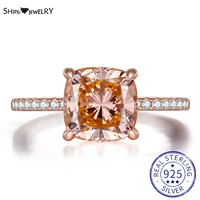 shipei classic 99 mm created moissanite gemstone fine jewelry rose gold 925 sterling silver wedding engagement rings wholesale