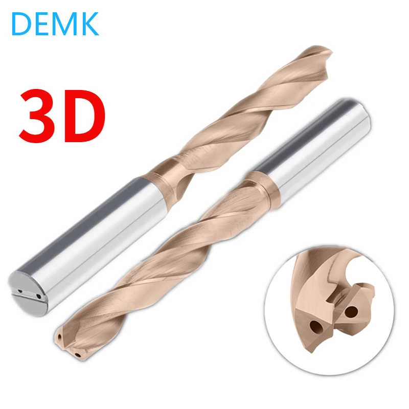 3D Carbide Bits d1-D16 Shank diameter D4 D6 D8 D10 D12 D16 external cooling Internal cooling drill Coated CNC metal hole drill