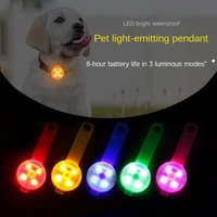 bright led pet light pendant waterproof silicone charging outdoor anti lost warning lights dog walking at night dog accessories