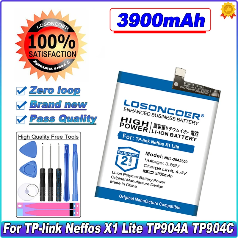 

3900mAh NBL-38A2500 Battery For TP-link Neffos X1 Lite TP904A TP904C Rechargeable Li-polymer Bateries Bateria