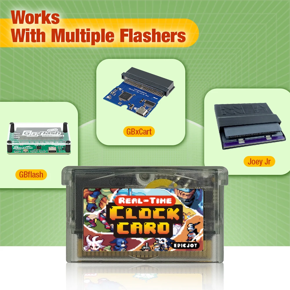 Фото Перезаписываемая 32 МБ 1 Мбит флэш-тележка GBA RTC для GBA SP/GB Micro/DS/DS Lite/Game Boy Player №3