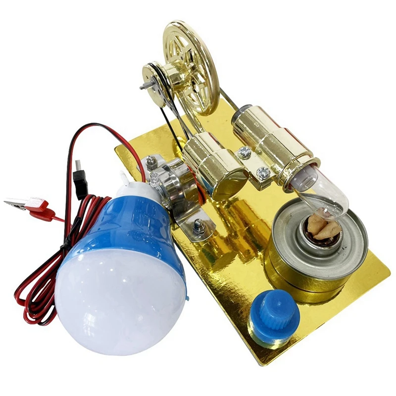 

1 шт. Паровая мощность физика популярная наука маленькое производство изобретение эксперимент образовательный инструмент Металл золото