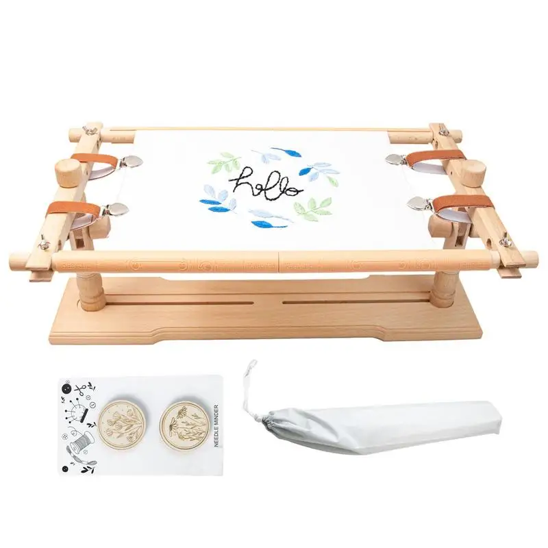 

Деревянная подставка-обруч для вышивки, регулируемая вращающаяся стойка с перекрестными стежками, напольный стол из Букового дерева, подставка для шитья