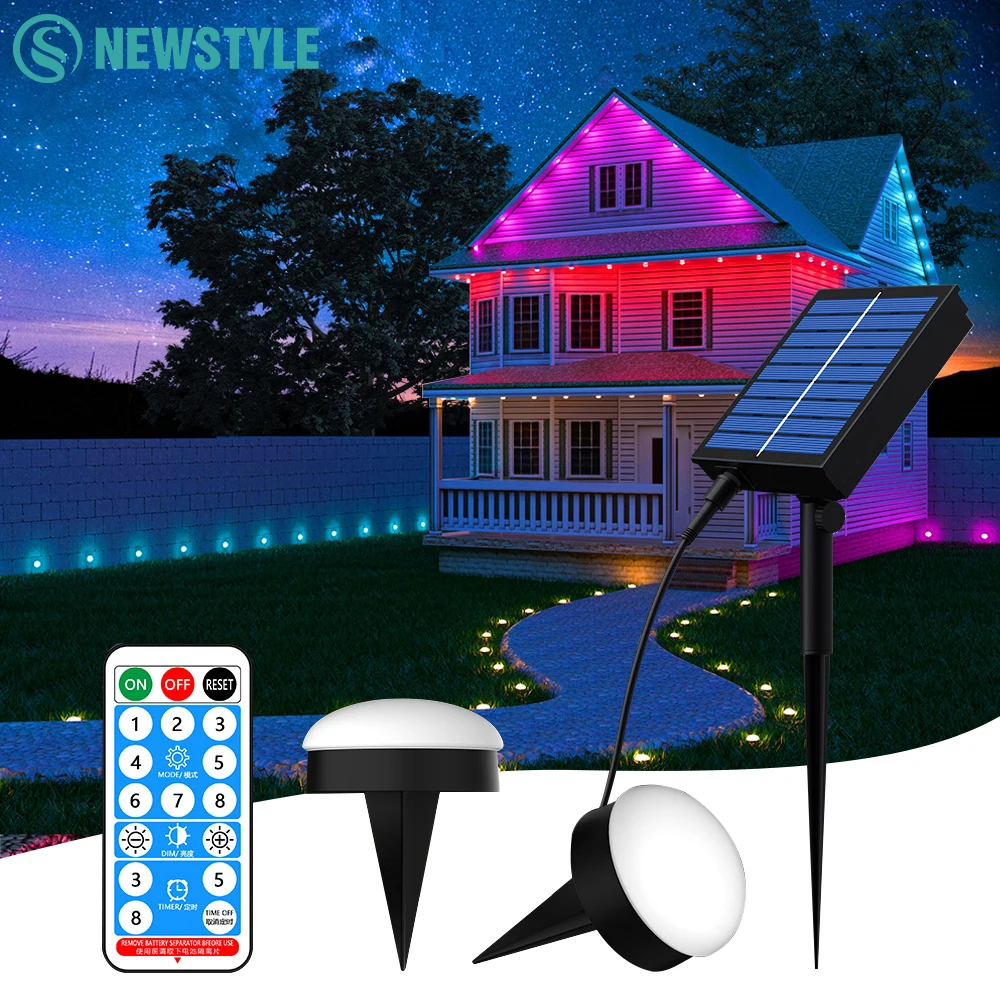 Наружные солнечные подземные фонари наземные красочные дисковые ландшафтные