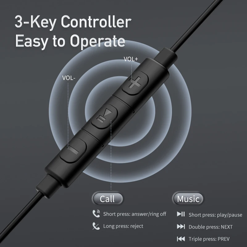 Awei TC-6 наушники Type-C проводные USB C шумоподавляющие черного цвета гарнитура для