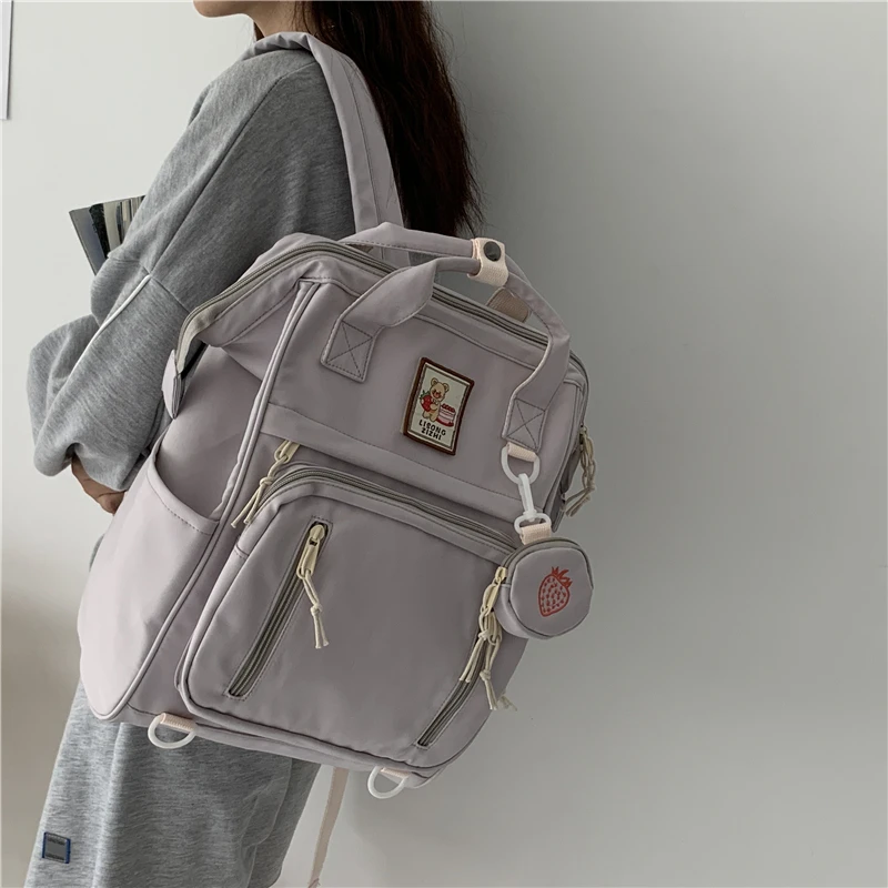

Tiptoegirls 2022 Multi-function Women Backpack Double Zipper School Bags Teenage Girls Laptop Backpack Cute Student Bag Mochila