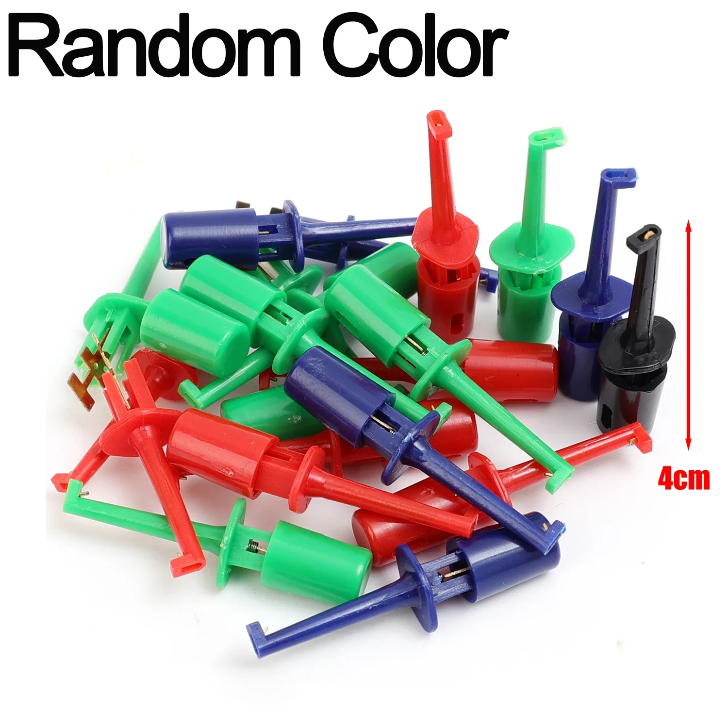 

50/10 шт. мини одинарный тестовый зажим с крючком, тестовый зонд для электронного тестирования IC Grabber, красочные круглые зажимы с крючками для тестирования инструментов