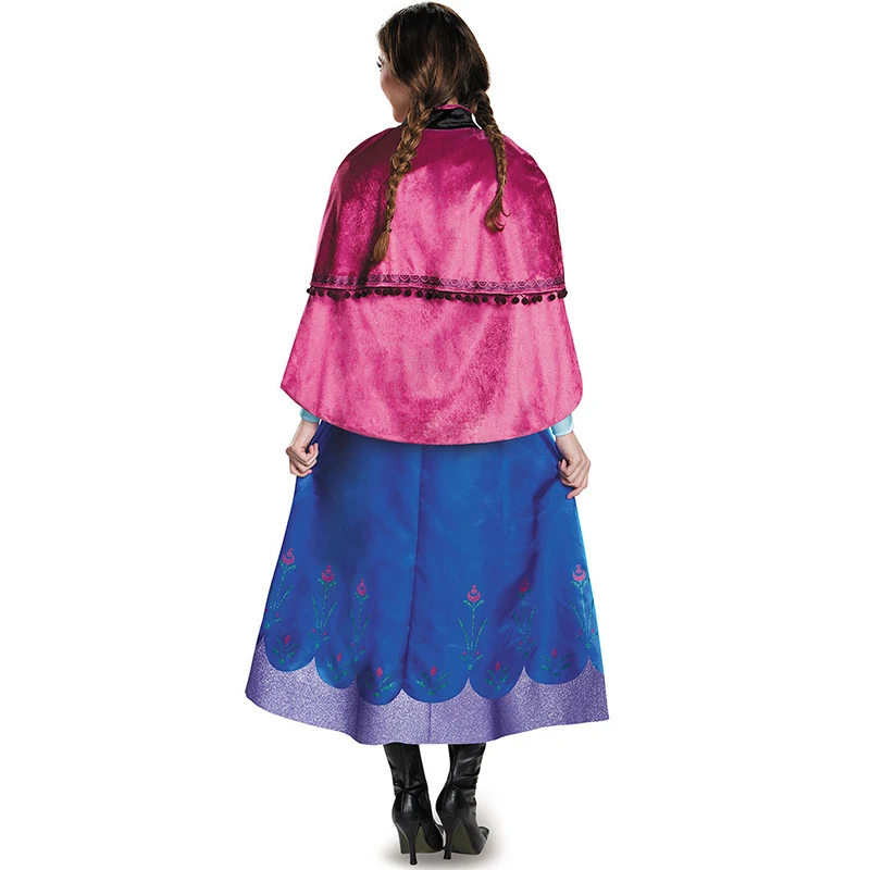 Костюм для косплея Анны взрослых одежда выращивания снега сказочное вечернее