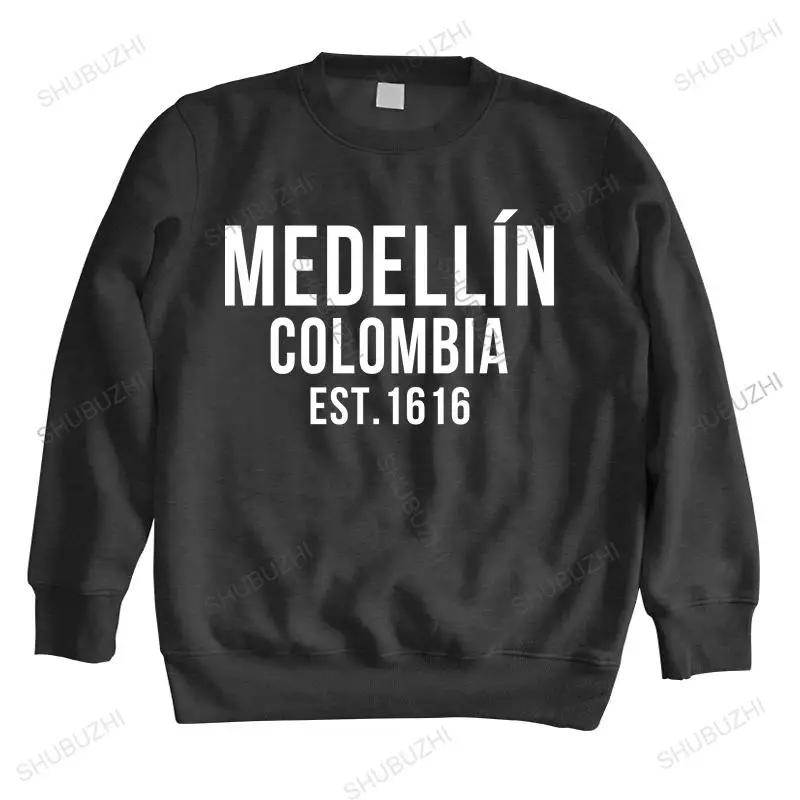 

men autumn sweatshirt black hoody Funny Print hoody Narcos Medellin Est 1616 Pablo Escobar thin style brand hoodie drop shipping