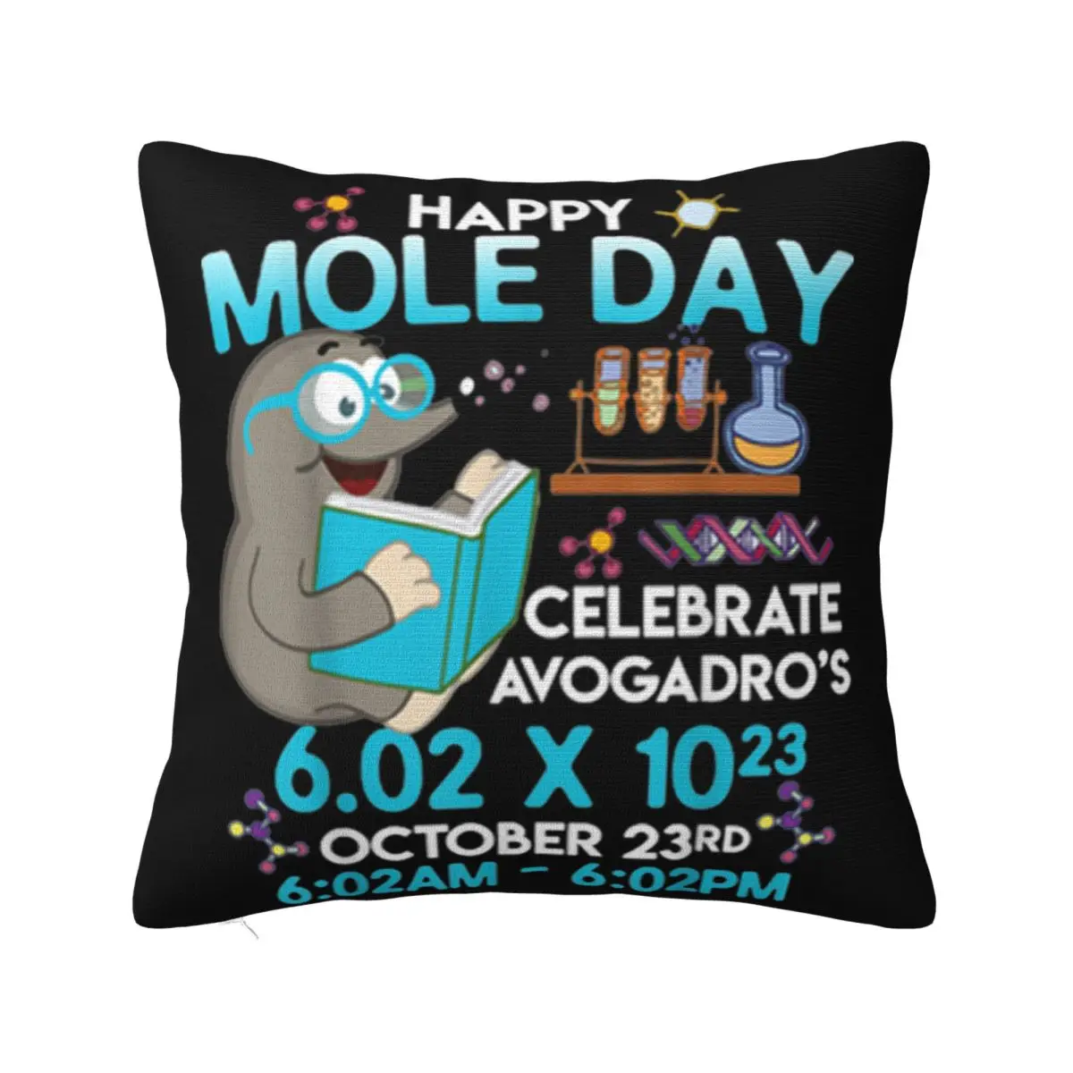Счастливый день Крот Октябрь 23Rd Химия Номер Avogadro в западном стиле Прохладная