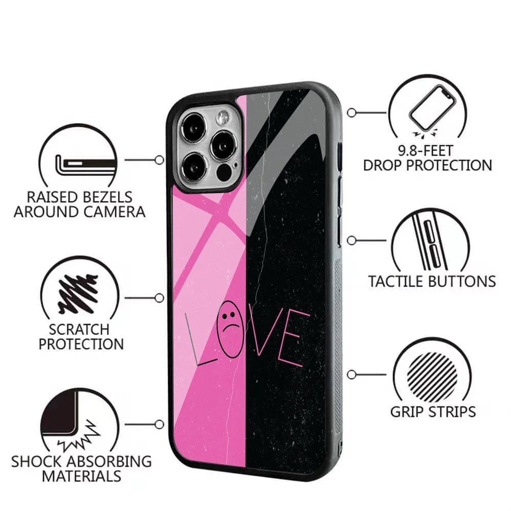 Чехол для телефона с американским рэпером Lil Peep-LP iPhone зеркальная пленка полным