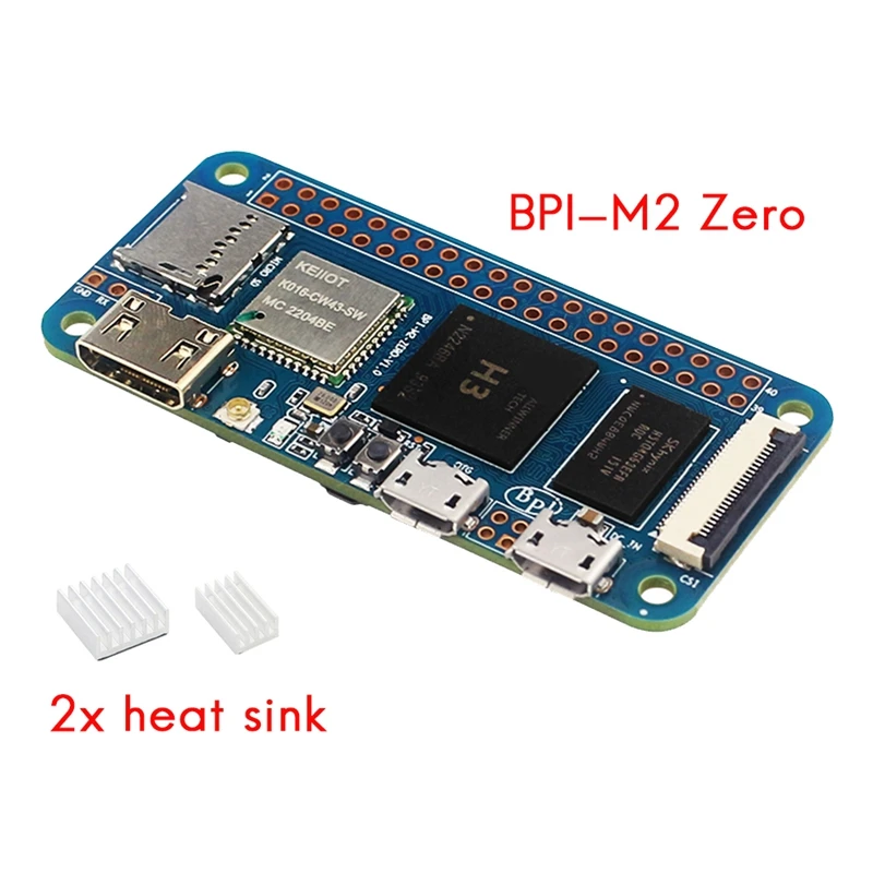 

For Banana Pi BPI-M2 Zero+2X Heatsink Allwinner H3 4-Core Cortex-A7 512MB DDR3 Development Board As Raspberry Pi Zero W