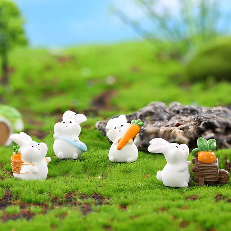 1 шт. мультяшный Белый Кролик морковь рай мир серия микро пейзаж полимерные