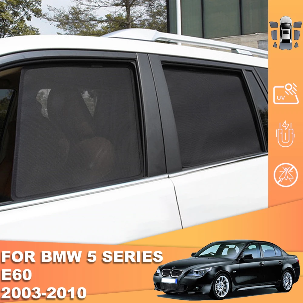 

Автомобильный солнцезащитный козырек для BMW 5 серии E60 2001-2010, магнитная сетчатая занавеска для лобового стекла, детский солнцезащитный козыр...