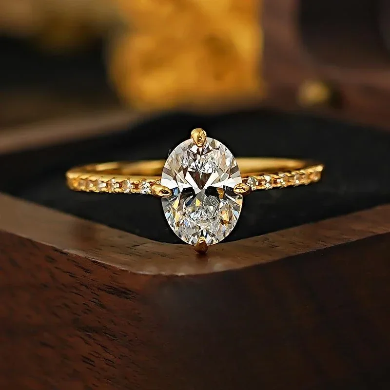 XUYUANFEN Легкое и роскошное минималистское кольцо с голубиным яйцом серебро 925