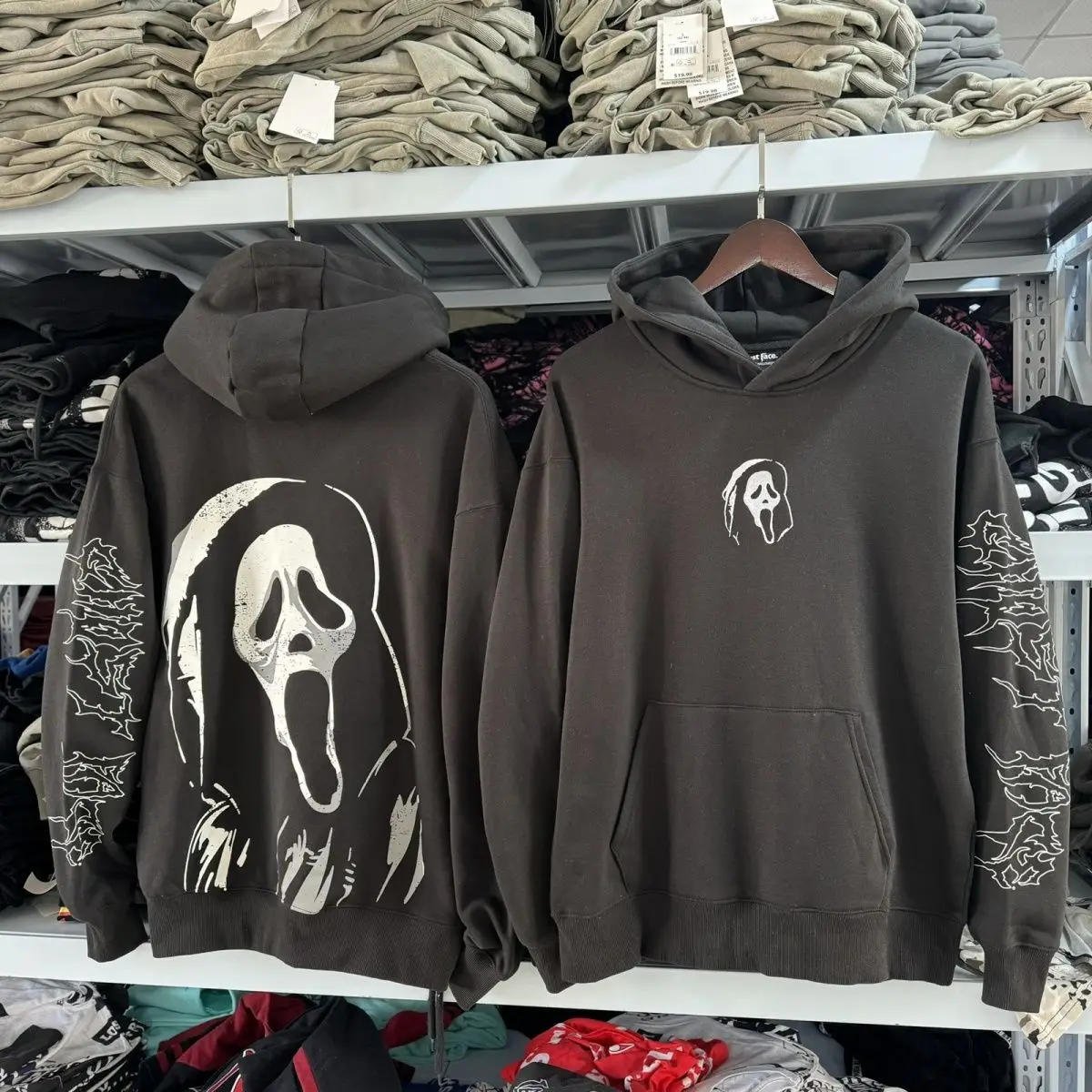 Толстовка с вышивкой Scream маленькие осенние и зимние бархатные мужские женские