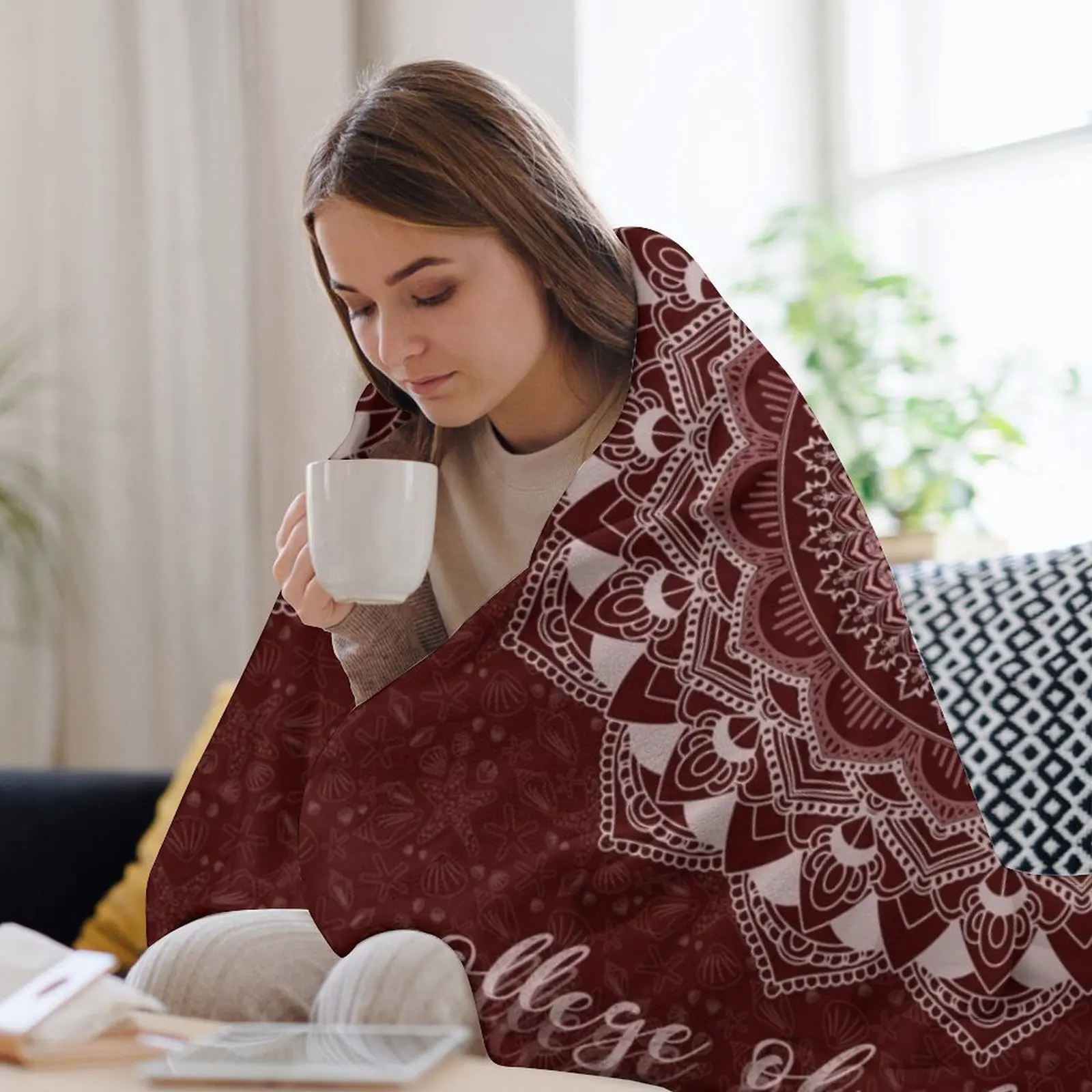 Одеяло College of Charleston Мандала диван спальный мешок мягкие одеяла