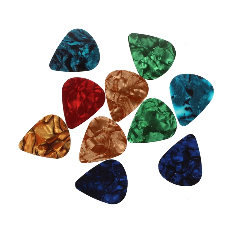 

10 Pcs Stylish Colorful Celluloid Guitar Pick 0.71Mm