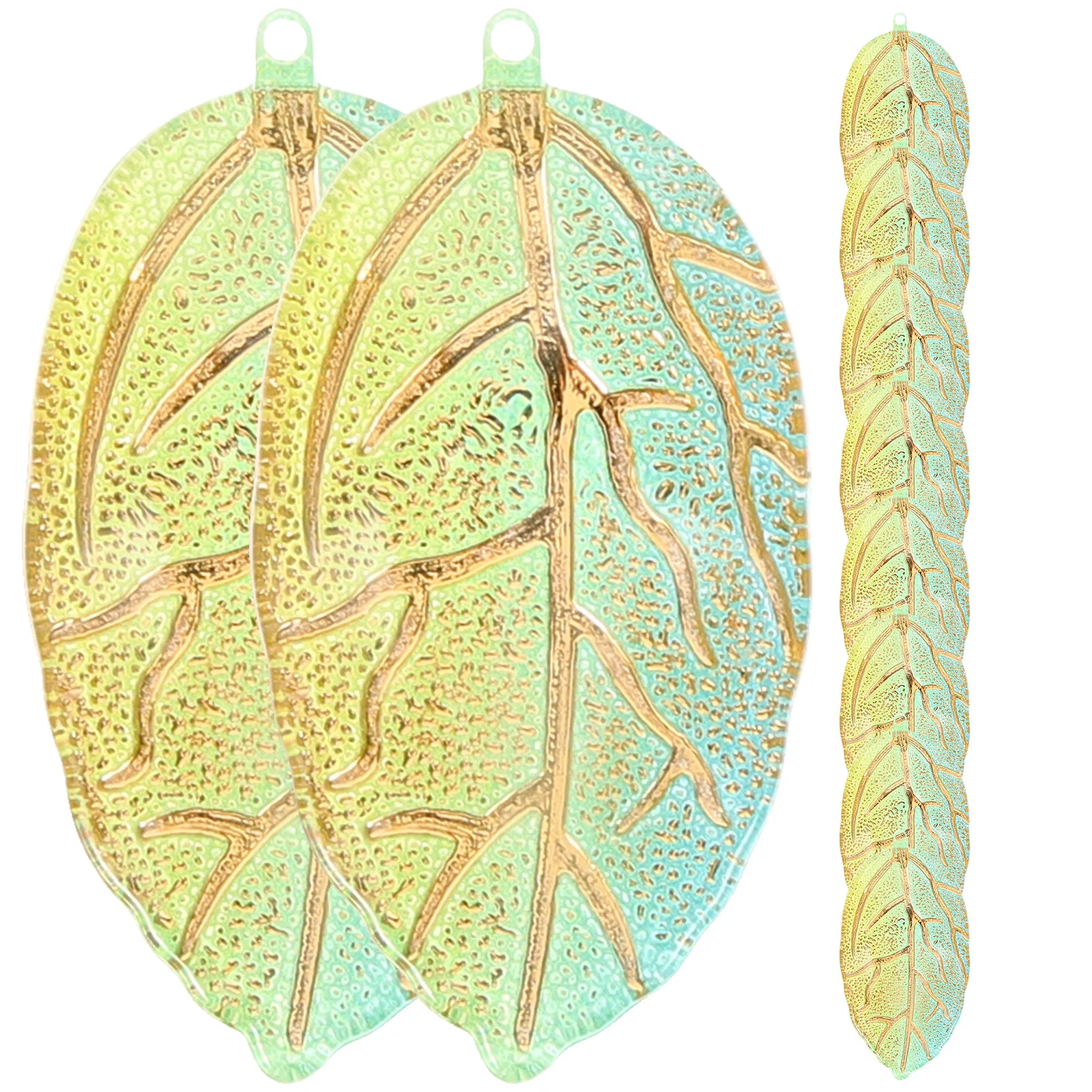 

20 Pcs Leaf Charms Bracelets The Lid DIY Jewelry Making Leaves Crafting Supplies Accessories Dangle Pendants