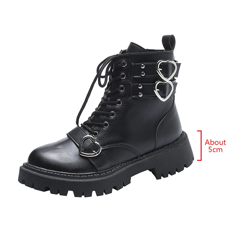 

Женские ботильоны в форме сердца, удобная обувь на платформе, для студентов