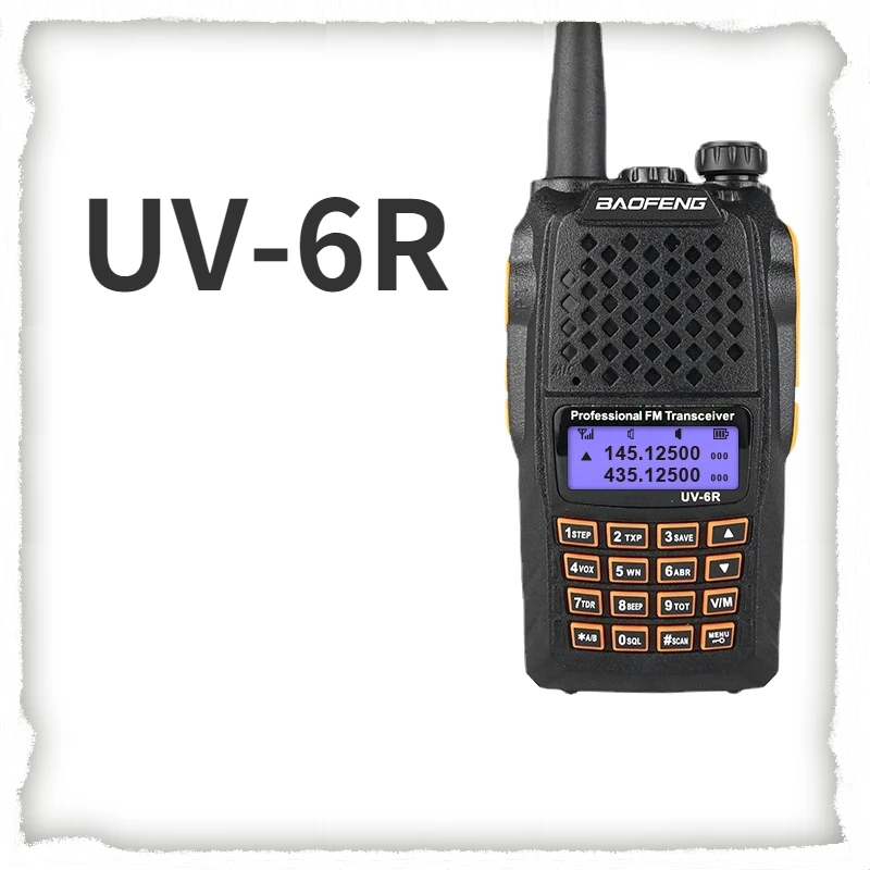 Baofeng Interphone Uv-6r Two-stage 5-watt with Display Screen 5-8km