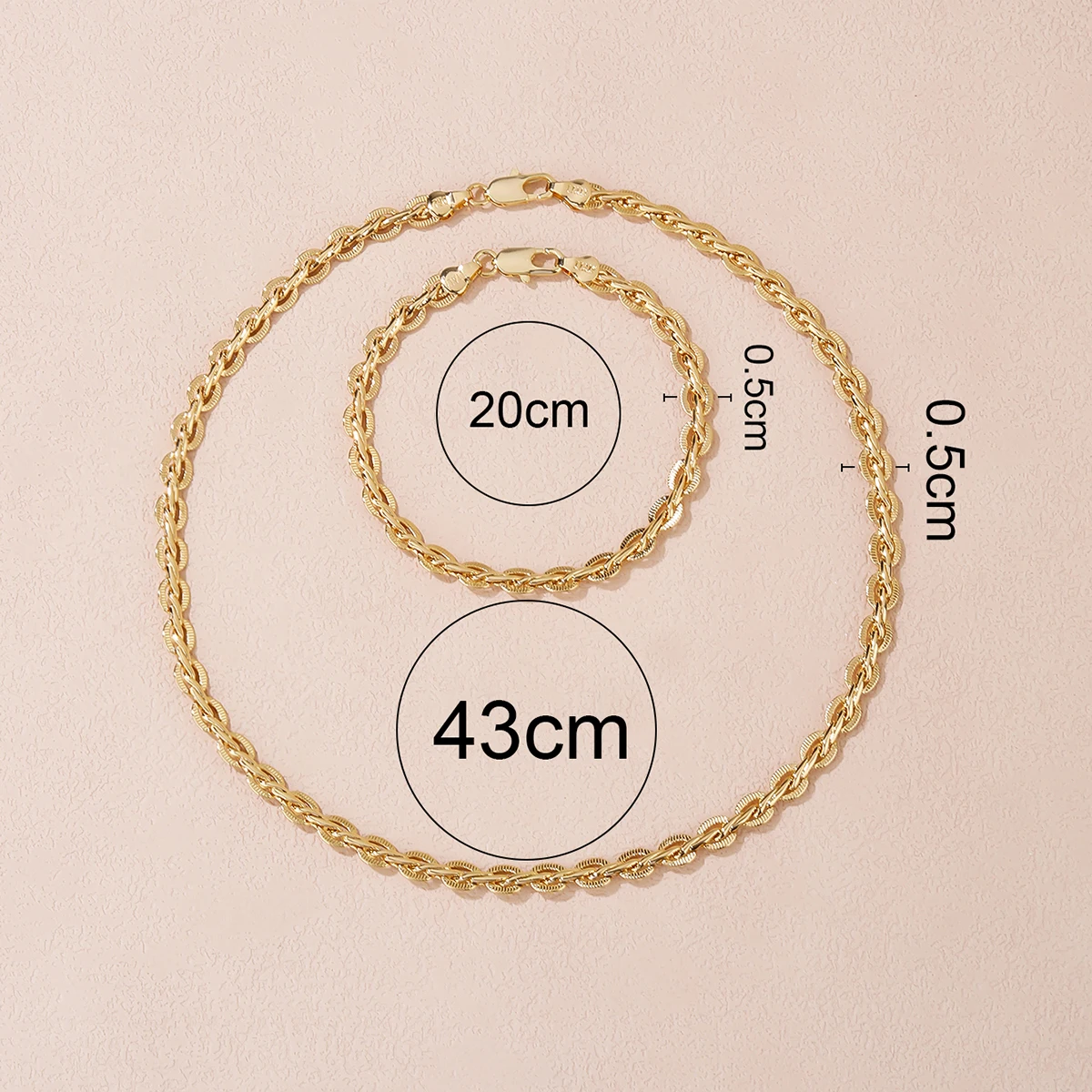 

Selead Design Men Jewelry Set Fashion Egypt Byzantine Bracelet Necklace Sets 5mm Width Jewellery for Women's Man's