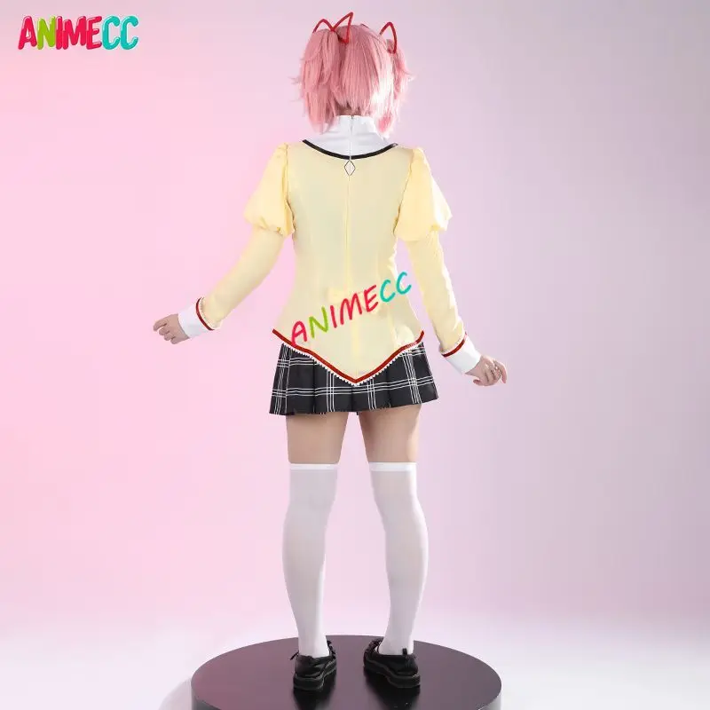 Фото ANIMECC В НАЛИЧИИ Kaname Madoka Akemi Homura Miki Sayaka Tomoe Mami Sakuraa Kyoko Косплей Костюм Аниме Школьная форма для женщин №3