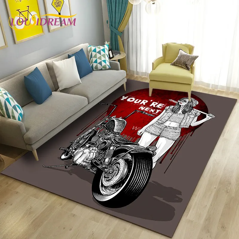

3D винтажный ковер для мотоцикла LOUSIDREAM
