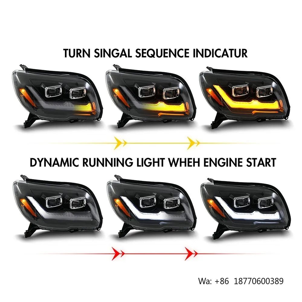 Фото Новые сменные светодиодные фары LUMA с двойным проектором для Toyota 4Runner Hilux Surf 4-го поколения 2003-2009 годов №2
